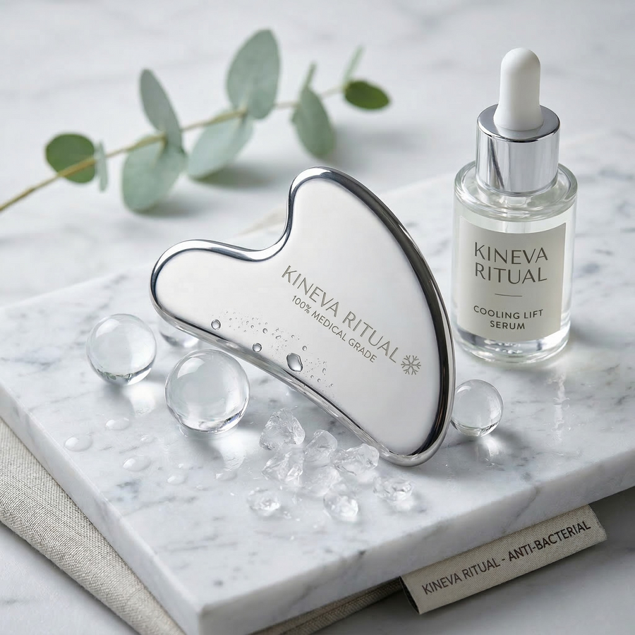 Kineva Gua Sha, de Acero Inoxidable — Herramienta Premium
