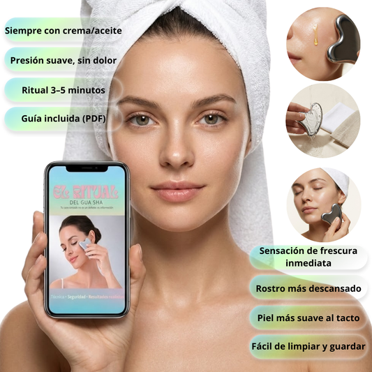 Gua Sha de Acero Inoxidable + Guía PDF (Kineva Ritual)